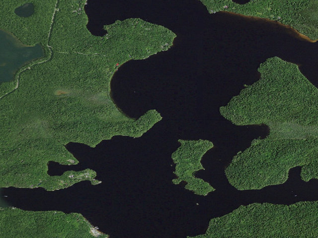 Aerial image of Upper Saranac Lake Site 6 (Saranac Lakes Wild Forest)