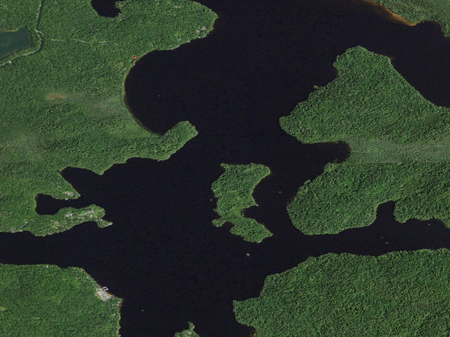 Aerial image of Upper Saranac Lake Site 7 (Saranac Lakes Wild Forest)