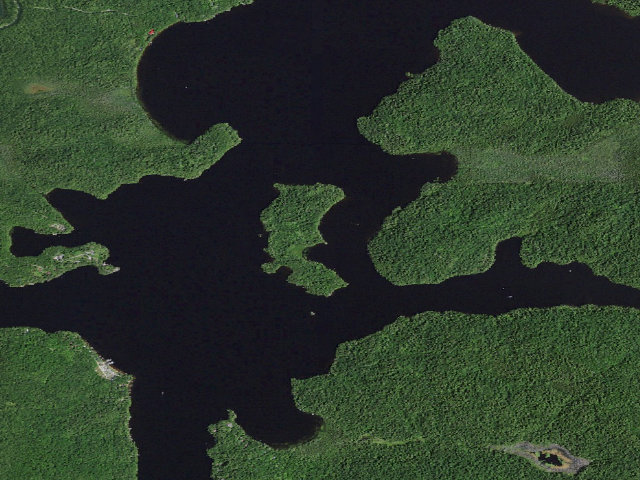 Aerial image of Upper Saranac Lake Site 8 (Saranac Lakes Wild Forest)