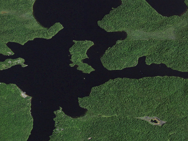 Aerial image of Upper Saranac Lake Site 9 (Saranac Lakes Wild Forest)