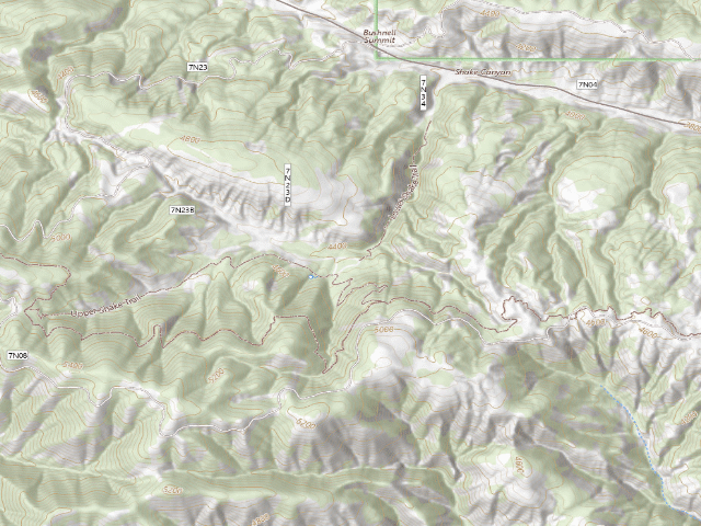 USGS topographic map of Upper Shake