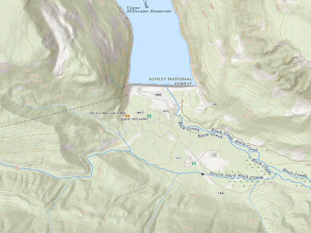 USGS topographic map of Upper Stillwater Campground