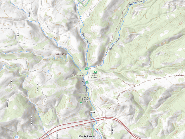 USGS topographic map of Upper Tonto Creek Campground