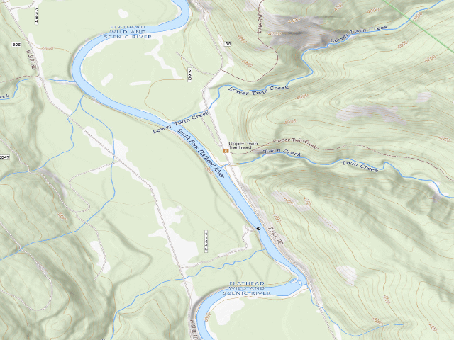 USGS topographic map of Upper Twin West