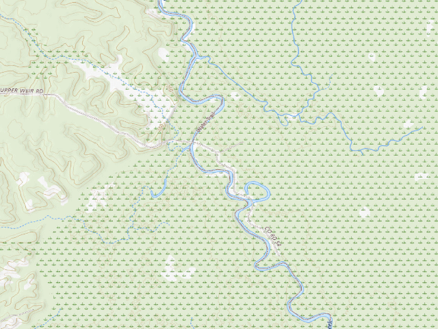 USGS topographic map of Upper Weir Camping Area #3
