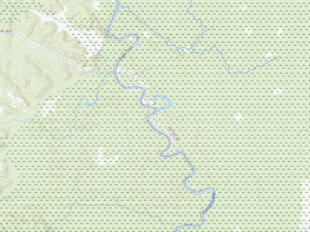 USGS topographic map of Upper Weir Camping Area #5