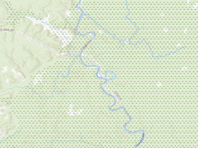 USGS topographic map of Upper Weir Camping Area #6