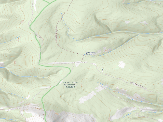 USGS topographic map of Upper Willow Creek-005