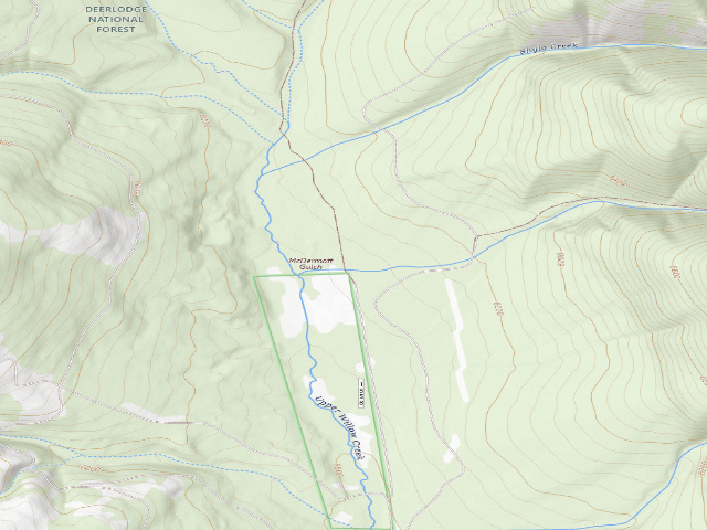 USGS topographic map of Upper Willow Creek-006