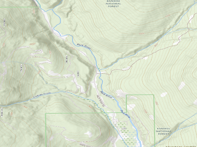 USGS topographic map of Upperpackriver02