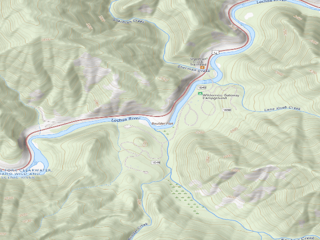 USGS topographic map of Us12-Mm122.1S-001B Boulder Flt