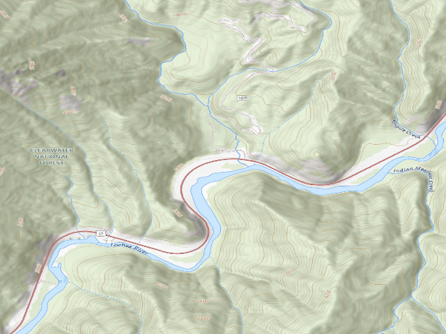 USGS topographic map of Us12-Mm139.6S-001B Saddle Camp