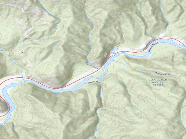 USGS topographic map of Us12-Mm140.8N-001A Ashpile Cr