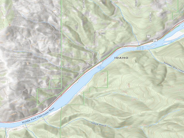USGS topographic map of Us12Mp87.7Boundarybeachcamp