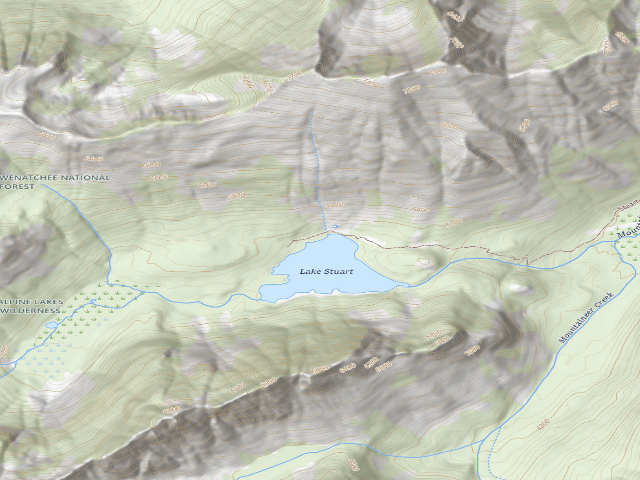 USGS topographic map of USFS dispersed camp #2 — Chelan County, WA