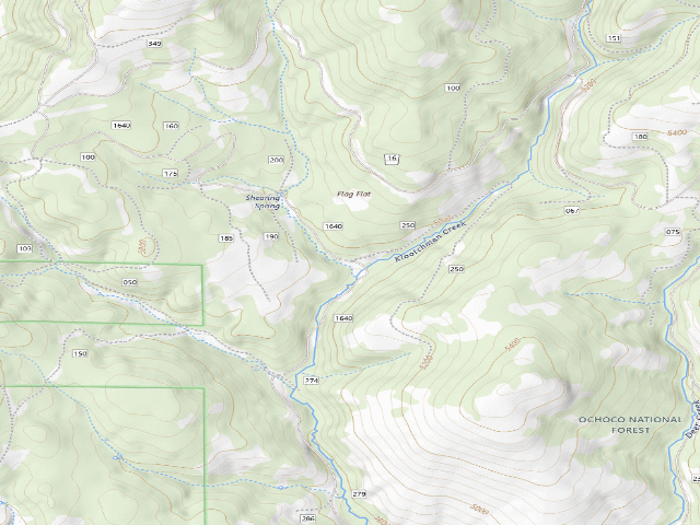 USGS topographic map of USFS dispersed camp #2 — Crook County, OR