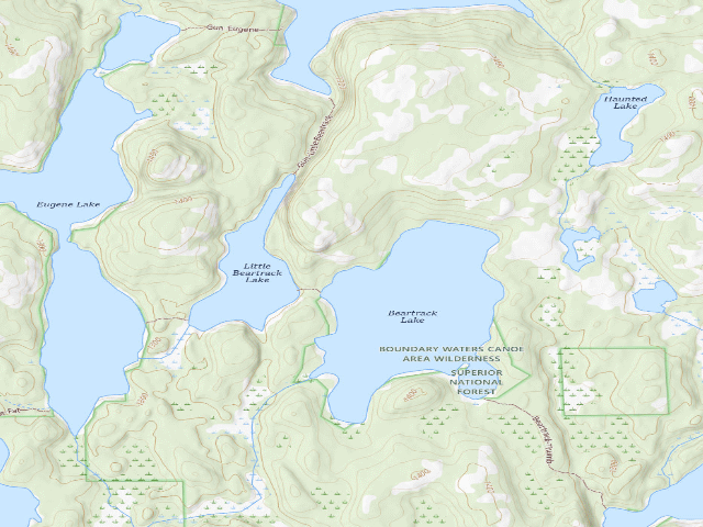 USGS topographic map of USFS dispersed camp #2 — St. Louis County, MN