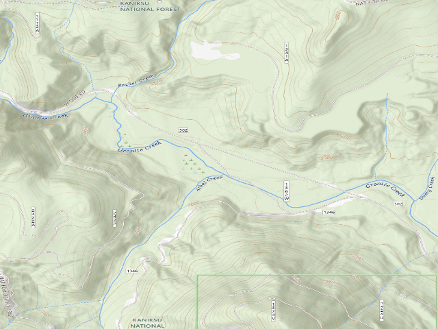 USGS topographic map of USFS dispersed camp #3 — Bonner County, ID