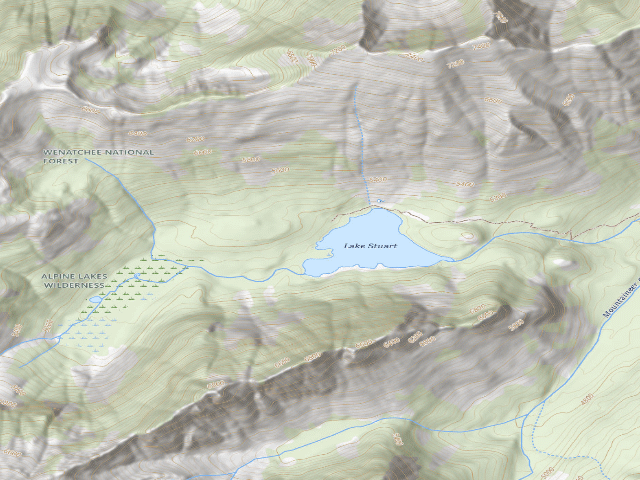 USGS topographic map of USFS dispersed camp #3 — Chelan County, WA