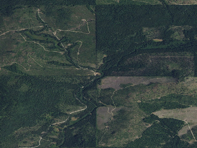 Aerial image of USFS dispersed camp #3 — Pend Oreille County, WA