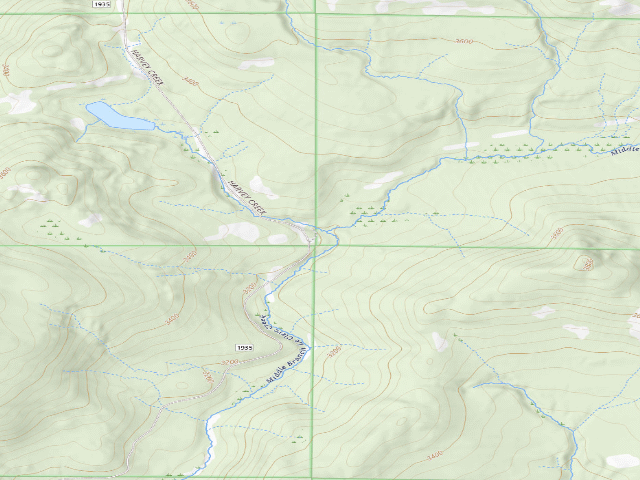USGS topographic map of USFS dispersed camp #3 — Pend Oreille County, WA