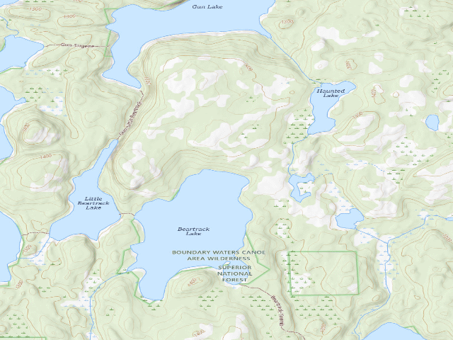 USGS topographic map of USFS dispersed camp #3 — St. Louis County, MN