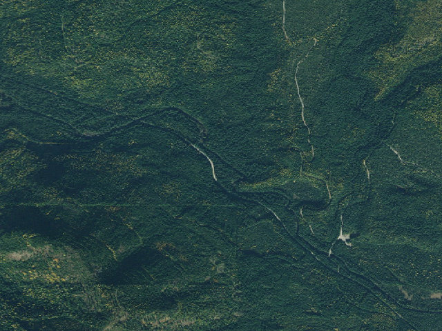 Aerial image of USFS dispersed camp #4 — Bonner County, ID