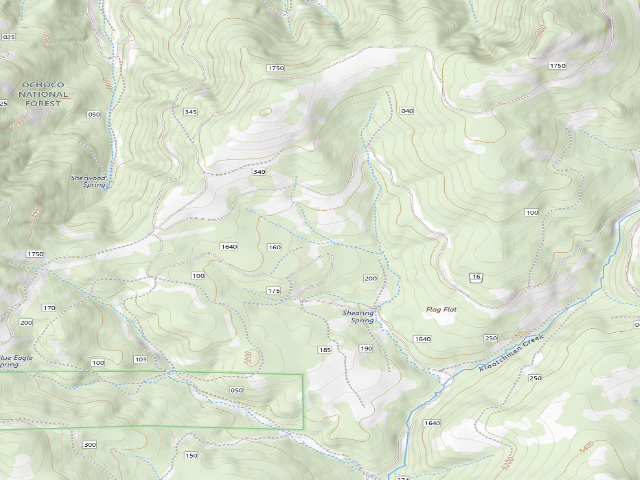 USGS topographic map of USFS dispersed camp #4 — Crook County, OR