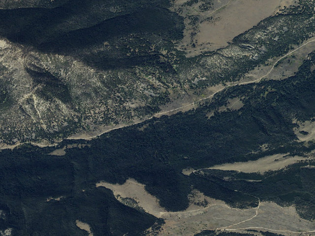 Aerial image of USFS dispersed camp #4 — Madison County, MT