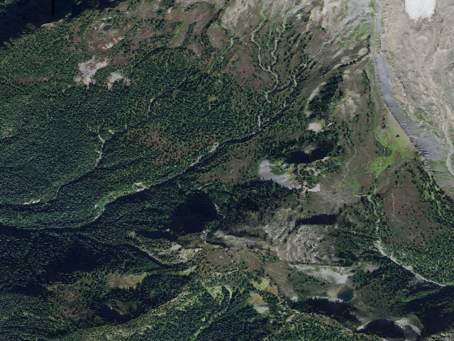 Aerial image of USFS dispersed camp #4 — Whatcom County, WA