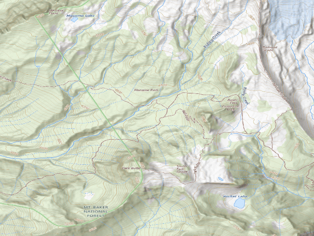 USGS topographic map of USFS dispersed camp #4 — Whatcom County, WA
