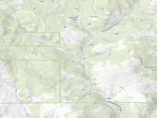 USGS topographic map of USFS dispersed camp #5 — Crook County, OR