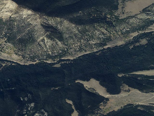 Aerial image of USFS dispersed camp #5 — Madison County, MT