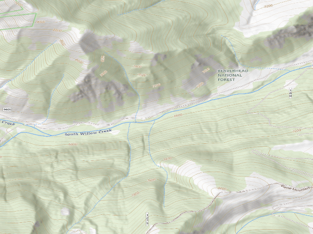 USGS topographic map of USFS dispersed camp #5 — Madison County, MT