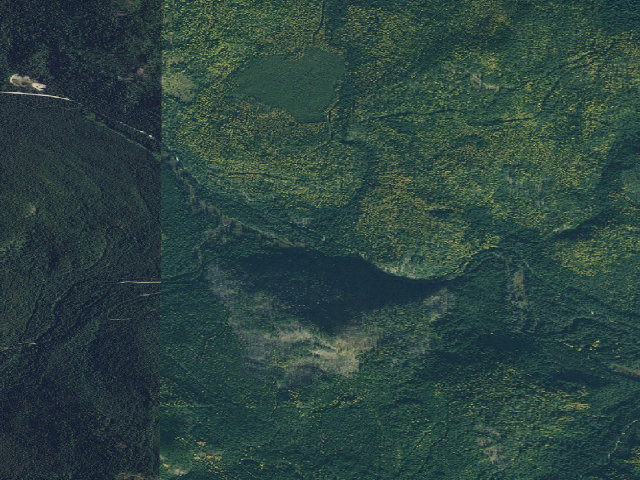 Aerial image of USFS dispersed camp #6 — Bonner County, ID