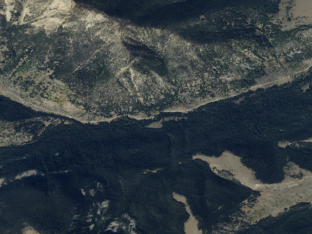 Aerial image of USFS dispersed camp #6 — Madison County, MT