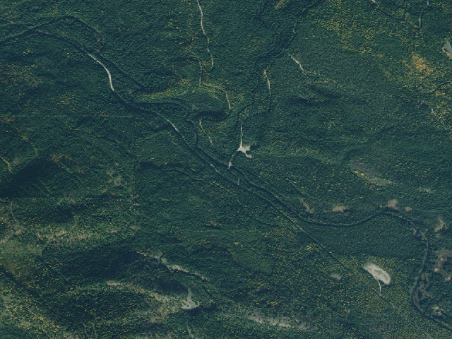 Aerial image of USFS dispersed camp #8 — Bonner County, ID