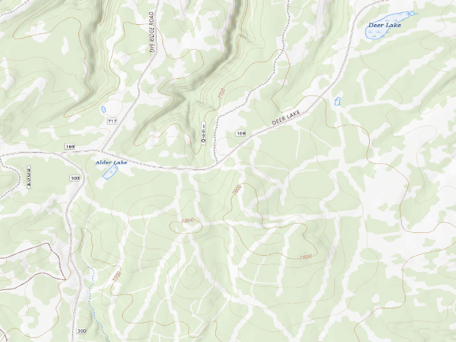 USGS topographic map of USFS dispersed camp — AZ #5