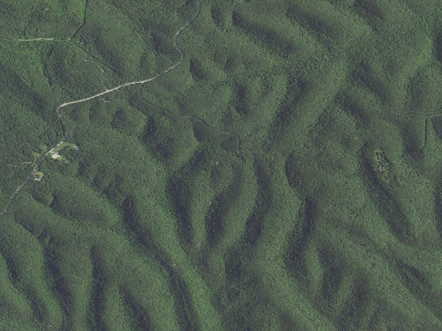 Aerial image of USFS dispersed camp — Barry County, MO