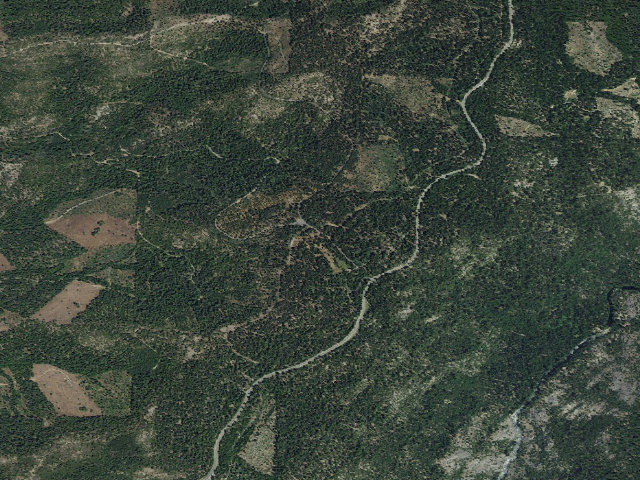 Aerial image of USFS dispersed camp — Calaveras County, CA