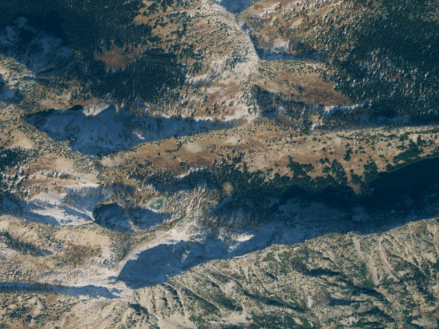 Aerial image of USFS dispersed camp — Chelan County, WA
