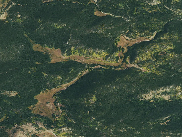 Aerial image of USFS dispersed camp — CO