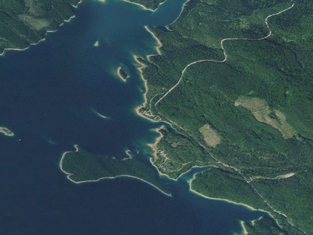 Aerial image of USFS dispersed camp — Flathead County, MT
