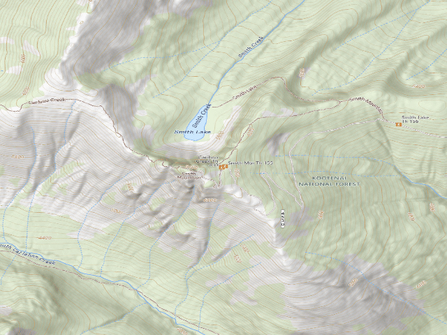 USGS topographic map of USFS dispersed camp — ID #10