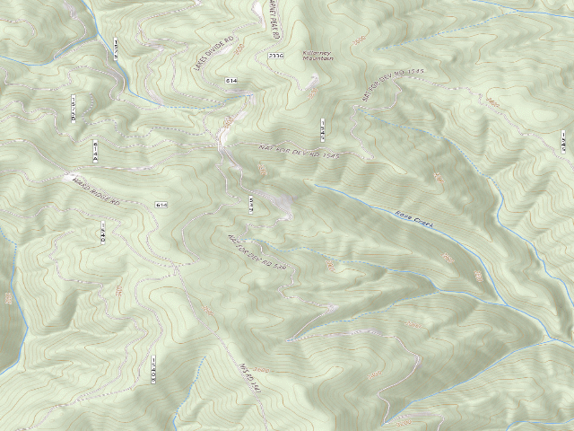 USGS topographic map of USFS dispersed camp — ID #102