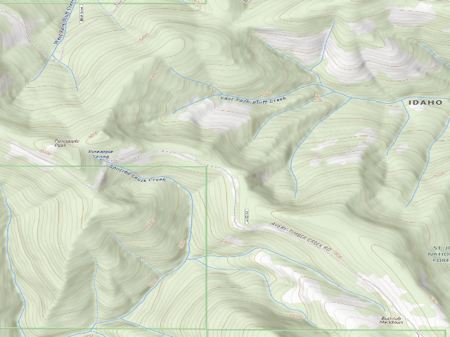 USGS topographic map of USFS dispersed camp — ID #103