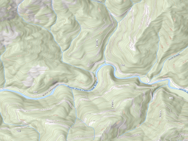 USGS topographic map of USFS dispersed camp — ID #105
