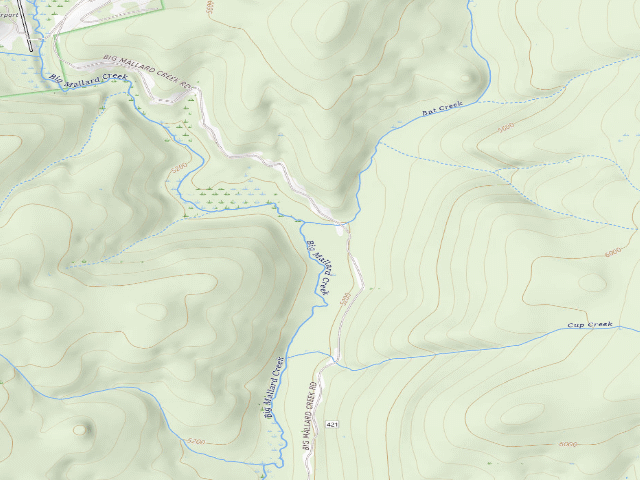 USGS topographic map of USFS dispersed camp — ID #109