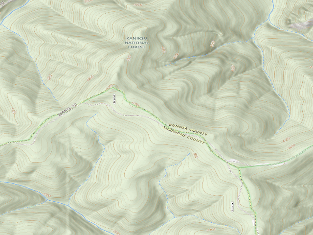 USGS topographic map of USFS dispersed camp — ID #11