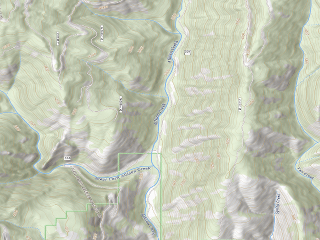 USGS topographic map of USFS dispersed camp — ID #112